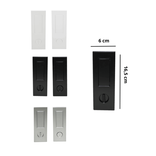 Maniglia Incasso Rettangolare Porta Scorrevole/Battente modello Duplex Nottolino Filo/Svasato Placchetta Copripresa varie finiture | Saletta